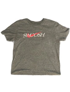 Camisa Nike Talla Grande L Gris Swoosh Camiseta Manga Corta Adulto Hombre Top Entrenamiento - Imagen 1 de 3