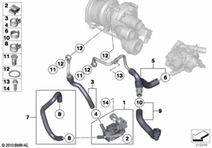 MINI Genuine Return Coolant Hose Fits R57 LCI R55 LCI R58 R56 LCI 11537600674 - Picture 1 of 2