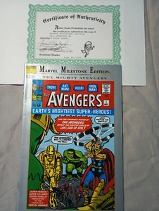 Marvel Milestone Edition: The Avengers #1 (NM-) Marvel 1993 signed Dick Ayers - Picture 1 of 20