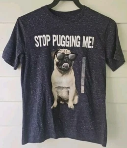 Stop Pugging Me! Kohl's Graphic Tee NWT Small (8) Kids Boys Tshirt Pug Dog - Picture 1 of 11