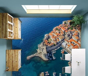 3D Orange City 3575 Floor WallPaper Murals Wall Print Decal AU Zoe - Picture 1 of 5