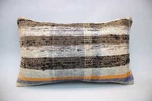 Kilim Pillow, 12x20 in, Decorative Ethnic Pillow, Turkish Pillow, Accent Pillow - Picture 1 of 6