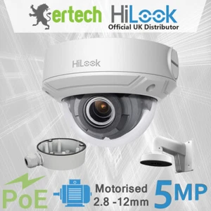 Cámara domo vandálica Hikvision HiLook IP PoE 5 MP zoom CCTV varifocal IPC-D650H-Z - Imagen 1 de 8