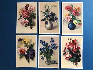 Ansichtskarten Blumenstrauss, Sommerblumen, Künstlerkarten signiert, Postkarten - Bild 1 von 2
