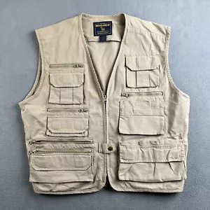 Vintage Woolrich Weste Herren Medium Khaki Fotograf Taktisch Angeln Outdoor - Bild 1 von 14