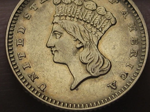 1862 $1 Gold Indian Princess One Dollar Coin- VF/XF Details Cover