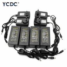 US/EU/AU/UK Power Supply AC DC 5/12/24V Adapter Chargers Transformer Wall Plugs