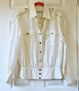 CHANEL 06P Seide Satin Jacke Damen Größe 40 Old Stock Vintage  - Bild 1 von 20
