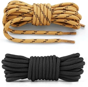 2 Paar Rund Schnürsenkel Stiefel Schnürsenkel für Wanderschuhe, Arbeitsschuhe, W - Bild 1 von 7