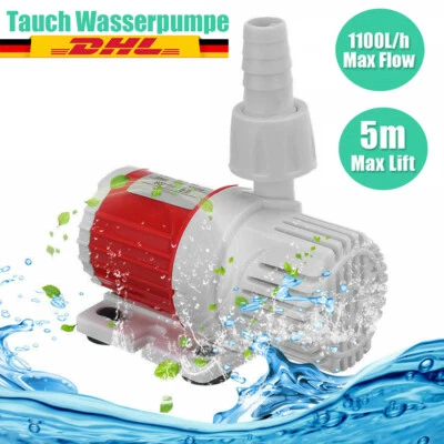 MARKENLOS 12V 20W Solarenergie Tauch Wasserpumpe Brunnenpumpe Gartenteich Pool 1000L/H DHL