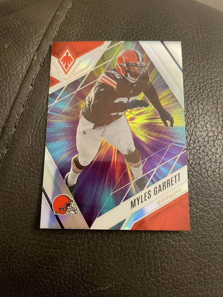 2022 Panini Phoenix Football Myles Garrett Color Burst Refractors Hit SSP MINT - Image 1 of 1