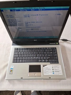 Acer Aspire 3500 Intel Celeron M 1.40GHz 15.4" Power On Tested Only Read Descrip - Image 1 of 4