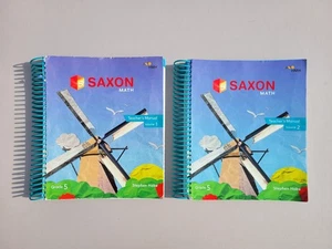Saxon Math Grade 5 TEACHER'S MANUAL Volume 1 & 2 (Spiral-Bound) - Picture 1 of 14