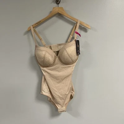 Maidenform Womens Beige Push Up BodyBriefer Firm Control Lightweight Lifting 36D - Image 1 of 4