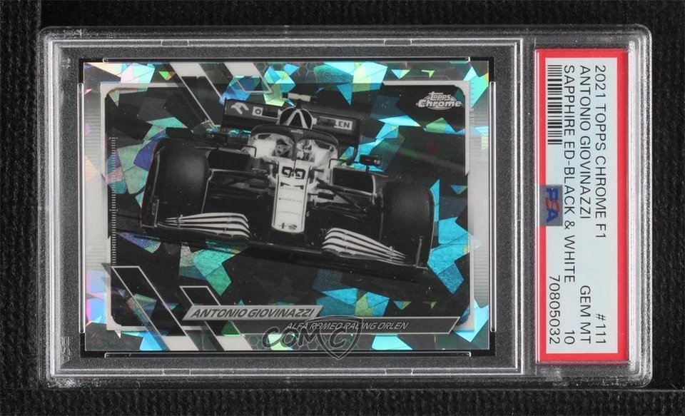 2021 Chrome Sapphire Edition Formula 1 Black & White /15 Antonio Giovinazzi #111 - Image 1 of 2