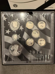 2014 United States Mint Limited Edition Silver Proof Set w/OGP COA In Plastic - Picture 1 of 3
