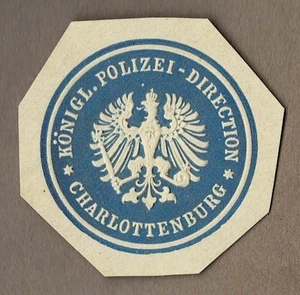 Briefsiegel Preußen / Berlin: KÖNIGL. POLIZEI-DIRECTION CHARLOTTENBURG - Bild 1 von 1