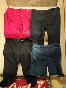 WOMEN'S PANTS 2 CAPRIS, 1 SHORTS, 1 LONG PANTS ALL SIZE 16 CHAPS, VERA WANG &MOR - Picture 1 of 3