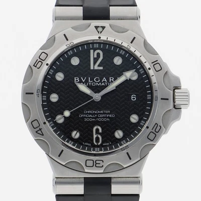 RELOJ DE BUCEO BVLGARI DP42SSD Diagono negro TI/caucho AT Foto 1 de 4
