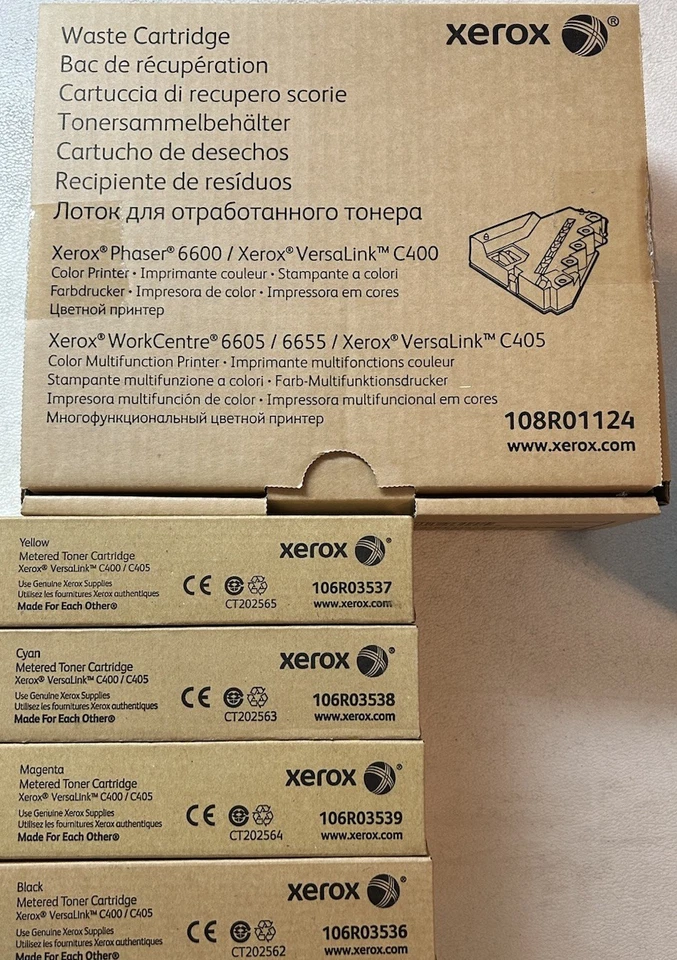XEROX METERED TONER CMYK 106R03536 106R03537 106R03538 106R03539 FREE SHIPPING - Image 1 of 1