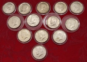 Lote de 13 ~ 40% Plata JFK Años 1965 - 1969 - Imagen 1 de 9