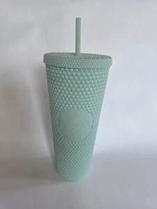 NUEVO Starbucks 24 oz mate verde menta tachonado vaso navideño Venti taza fría 2021 - Imagen 1 de 5