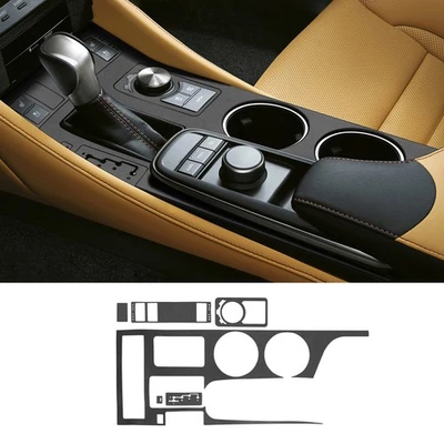 Pegatina de cubierta de panel de vaso de agua de cambio de marchas para Lexus RC300 350 200T 2015-22 negra Foto 1 de 4