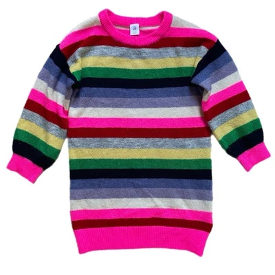 Vestido Suéter Niña 4T Rayas Arco Iris Manga Larga Multicolor Gap Invierno Foto 1 de 4
