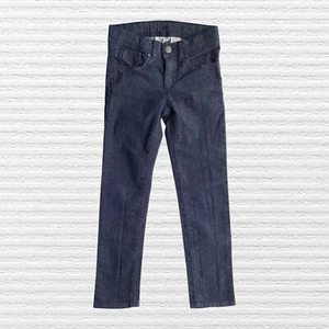 New H&M LOGG Girls Skinny Jeans Dark Wash Blue Denim Flat Front Size 6-7 Yrs - Picture 1 of 11