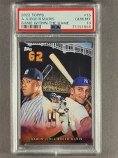 2022 Topps Game Within the Game #15 Aaron Judge Roger Maris 62 PSA 10