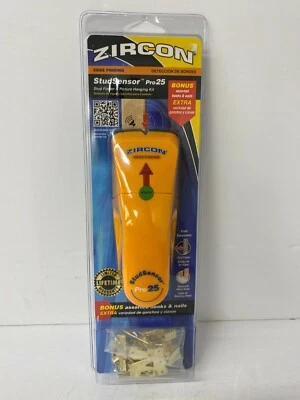Zircon StudSensor Pro25 Stud Finder & Picture Hanging Kit w/ Assorted Hooks NEW - Image 1 of 2