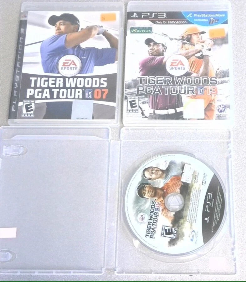 Sony PlayStation 3 PS3 Games With Cases x3 Tiger Woods PGA Tour 07, 13, 14 - Image 1 of 1