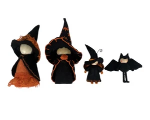 Wood Peg Dolls Family OOAK WITCHES and CHILDREN HALLOWEEN - Picture 1 of 3