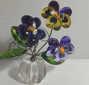 Ganz Purple Pansy Posey Pot Gift 4.5" Tall (FREE SHIPPING) - Picture 1 of 3
