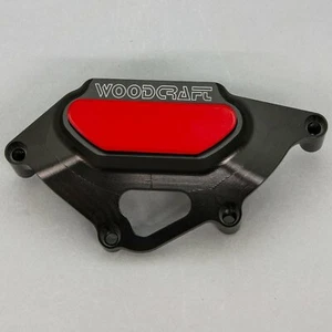 HONDA 2008-2024 CBR 1000RR WOODCRAFT LHS MOTOR ESTATOR CUBIERTA PROTECTOR ALMOHADILLA ROJA - Imagen 1 de 9