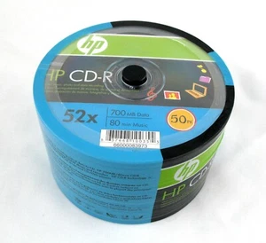 HP CD-R Discs 52x 700MB 80 Min. Spindelpackung mit 50 Stück. Neu versiegelt - Bild 1 von 6