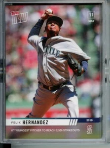 2019 Topps Now FELIX HERNANDEZ #213 2500 Strikeout - Picture 1 of 1
