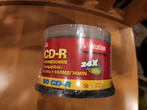 Imation CD-R Discs 700MB/80MIN 24x 50 Pack Recordable Media Spindle New Sealed - Picture 1 of 4