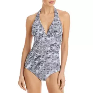 Shoshanna Damen schwarz & weiß Blumenmuster Gingham einteiliger Badeanzug, Größe 6, neu mit Etikett! - Bild 1 von 1