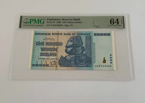 ZIMBABWE 2008-RESERVE BANK -  100 TRILLION  DOLLARS  -PMG CH UNC 64 EPQ - Picture 1 of 2