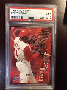 1996 SKYBOX CIRCA RAVE PARALLEL 117 BARRY LARKIN REDS SP #/150 PSA 9 MINT LO POP - Picture 1 of 2