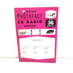 Sams Photofact CB Radio Series #36 Courier Midland Raytheon Regency 1971 - Picture 1 of 7