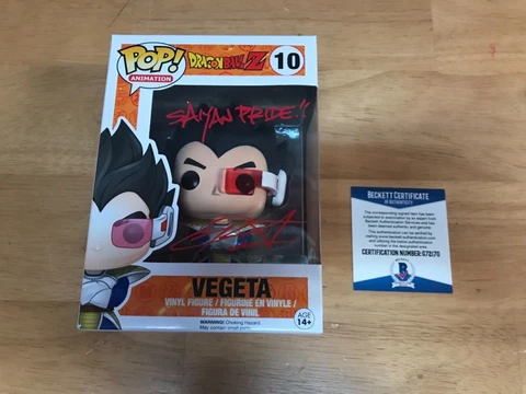 Chris Sabat Signed Metallic Vegeta Autograph Funko Pop BAS Cover
