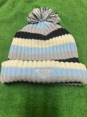 Gorro bordado a rayas con logotipo de Roxy Quiksilver Foto 1 de 3