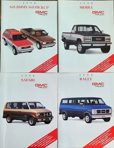 Lot Of 4 - GMC 1990 Sales Brochures S-15 JIMMY / S-15 Pickup Sierra Safari Rally - Picture 1 of 12