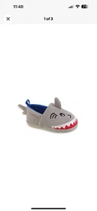 Infant Toddler Shark Gray Slippers Select Size NWT Size 5 - Picture 1 of 5