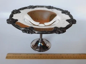 Vintage Raised Silver Compote Candy Nut Mint Dish Bowl - Picture 1 of 5