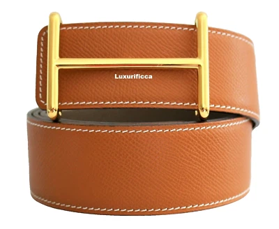 4 Sam SF only!!! AUTH.42MM/95CM Hermes Reversible Belt GOLD Buckle - Image 1 of 4