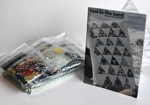 Toes in the Sand Block of the Month Quilt Kit PB &J Fabrics Basic Grey Jaybird - Picture 1 of 7