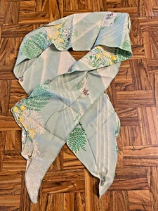 Vintage Boho Floral Long Ribbon Head Wrap Neck Scarf Bandana Cottage 58" - Picture 1 of 4